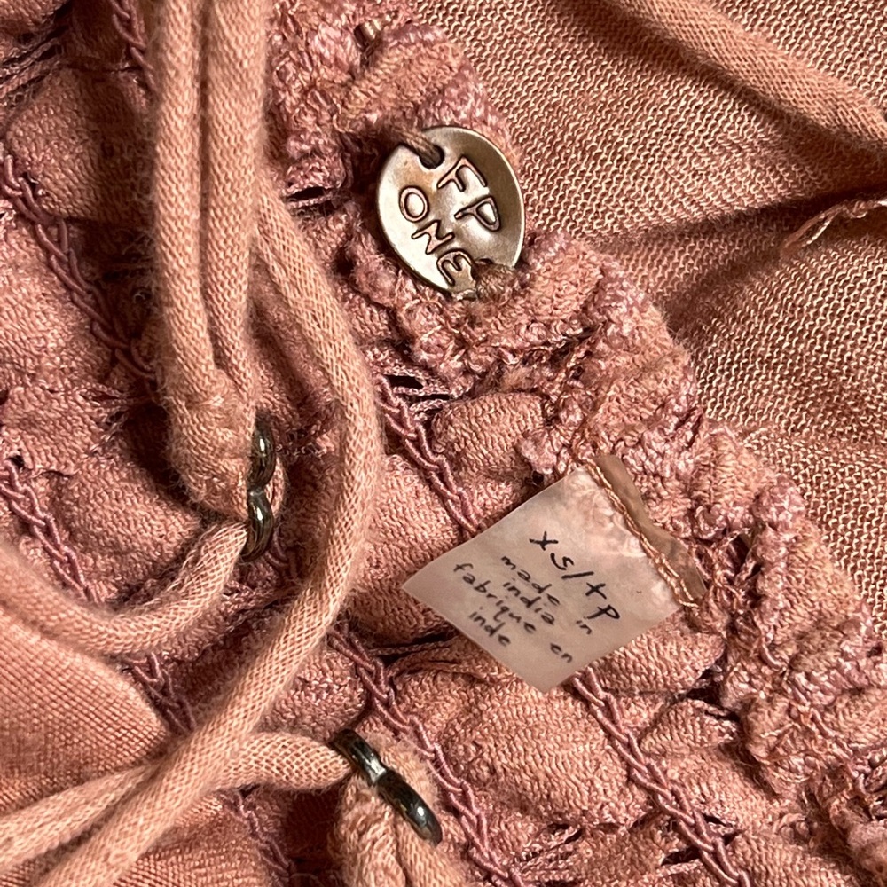 TV Famous ✵☽Free People☾✵ Crochet Ruffly Pink < Adella > Strappy Slip Dress | XS - Picture 6 of 15